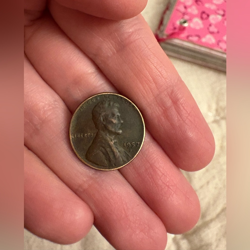 Rare Vintage 1957 Copper Wheat Penny Rare Error in E - Picture 3 of 7